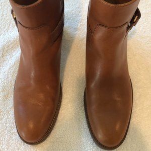 J Crew ankle boots cognac size 9